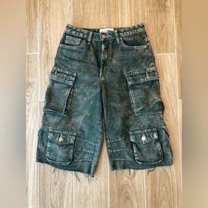 Fashion Nova Black Cargo Shorts